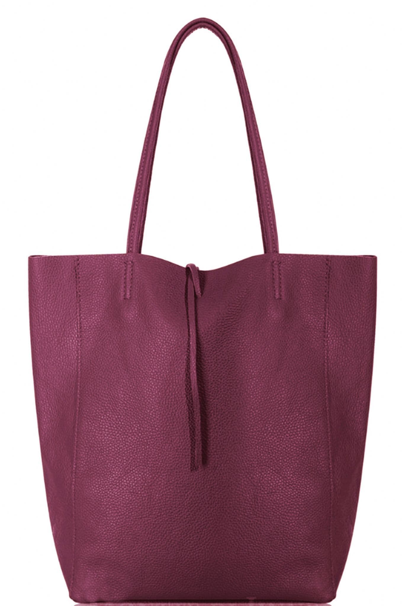 Large Shopper Shoulder Style Tote Handbag Italian Leather (Darker Colours)