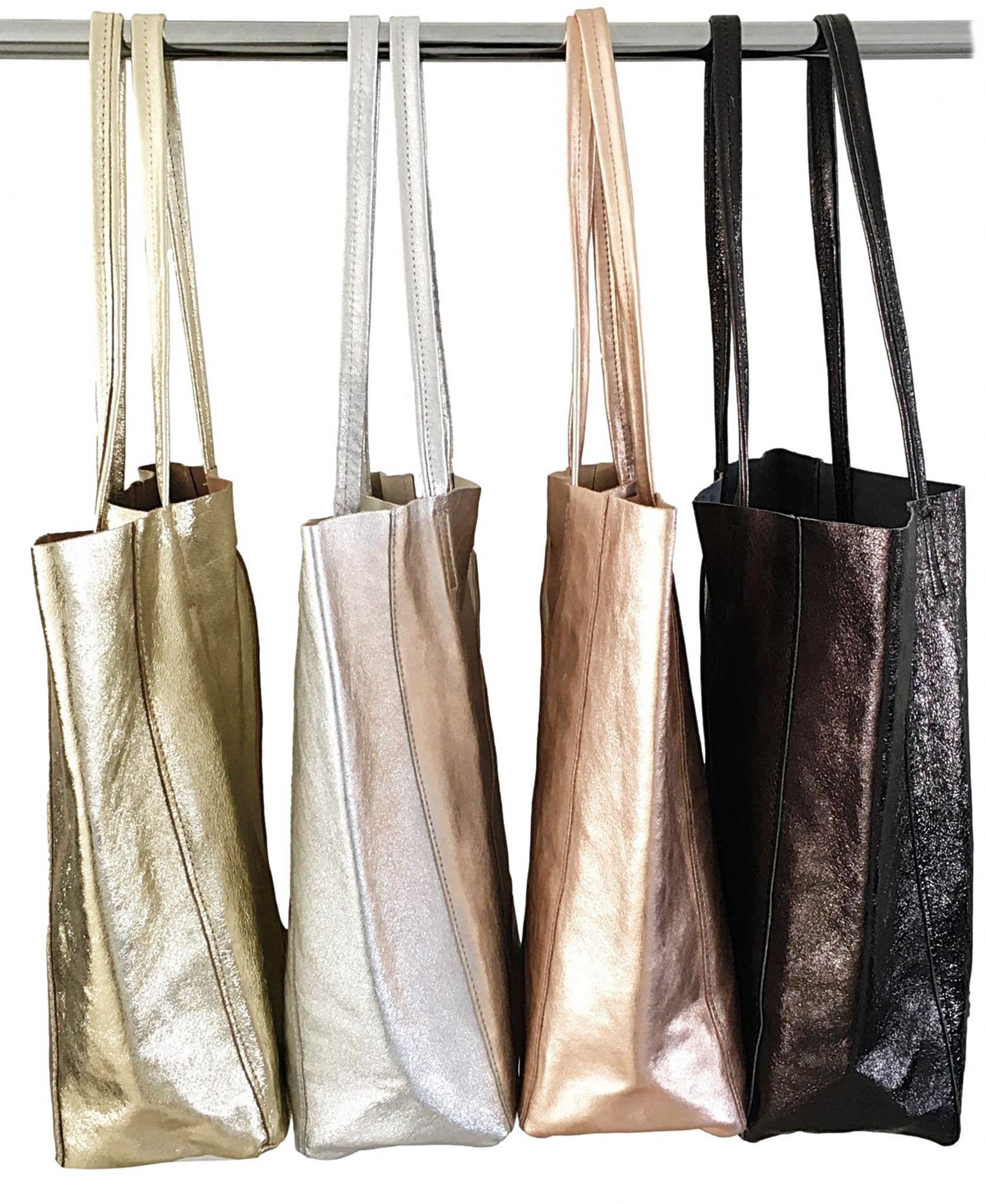 Large Shopper Shoulder Style Tote Handbag Italian Leather (Darker Colours)