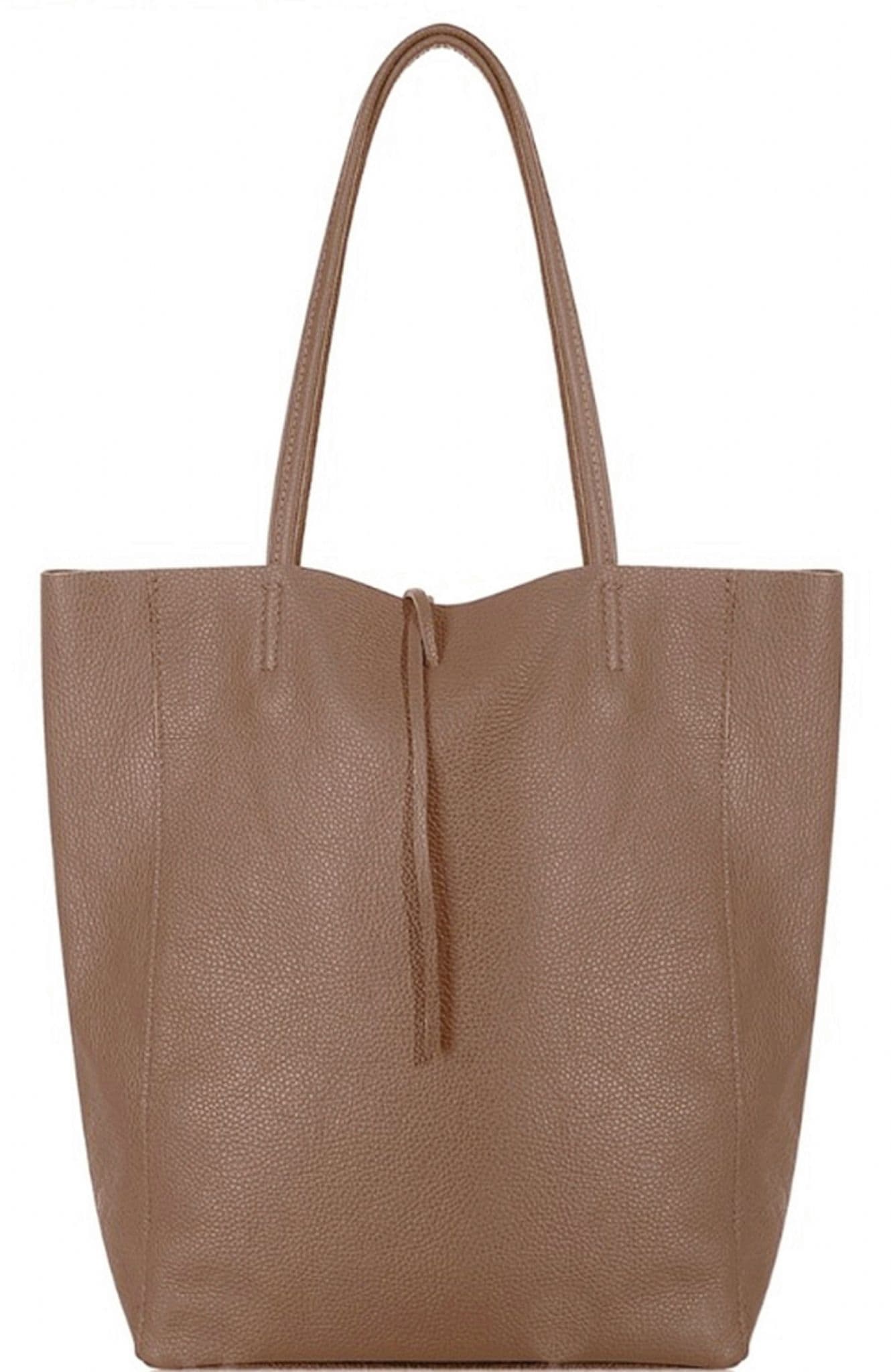 Large Shopper Shoulder Style Tote Handbag Italian Leather (Darker Colours)