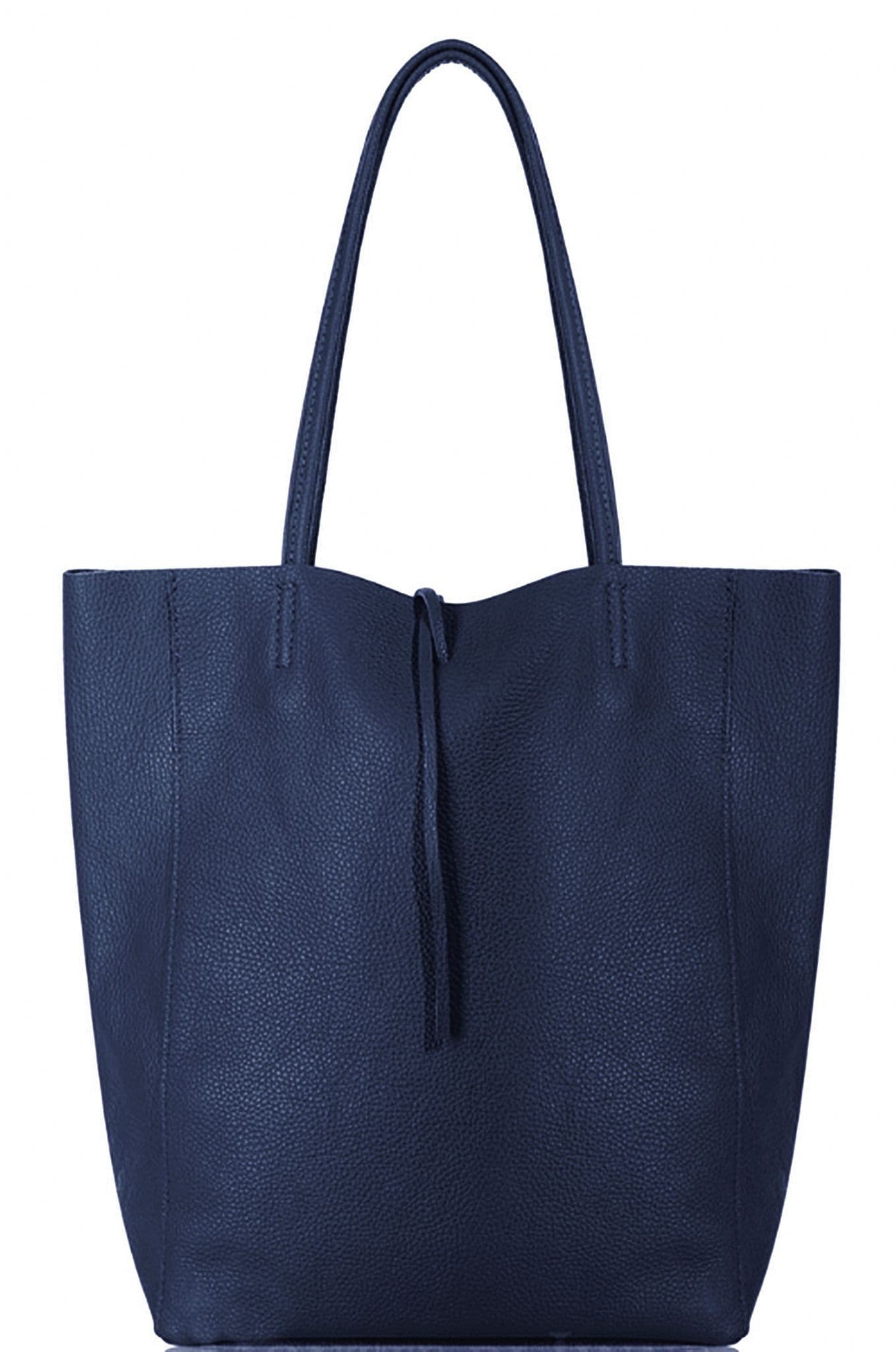 Large Shopper Shoulder Style Tote Handbag Italian Leather (Darker Colours)