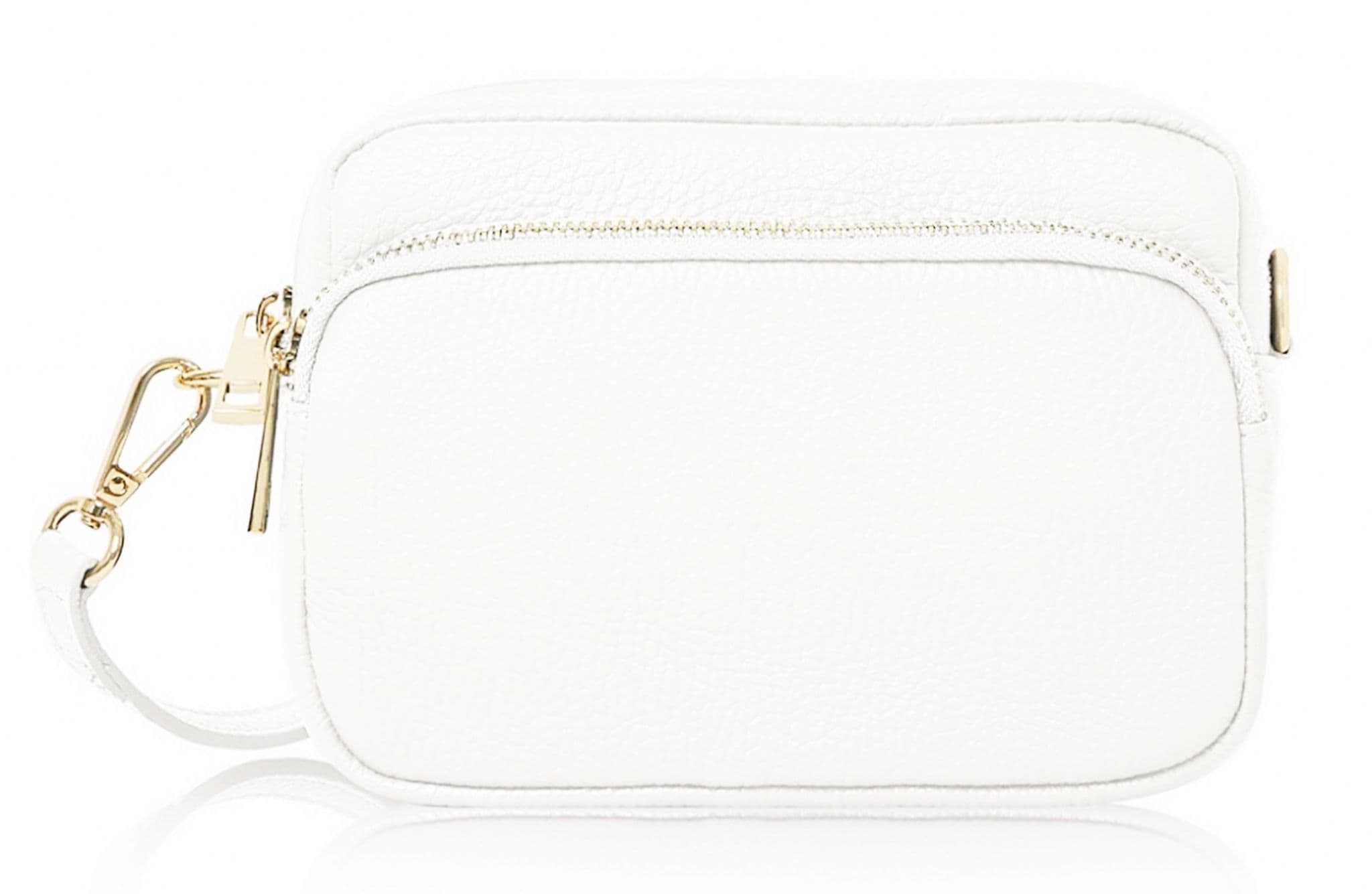 Leather Crossbody Bag Double Zipped & Compartments Shoulder Bag  Italian Leather Sm  Lighter Cols