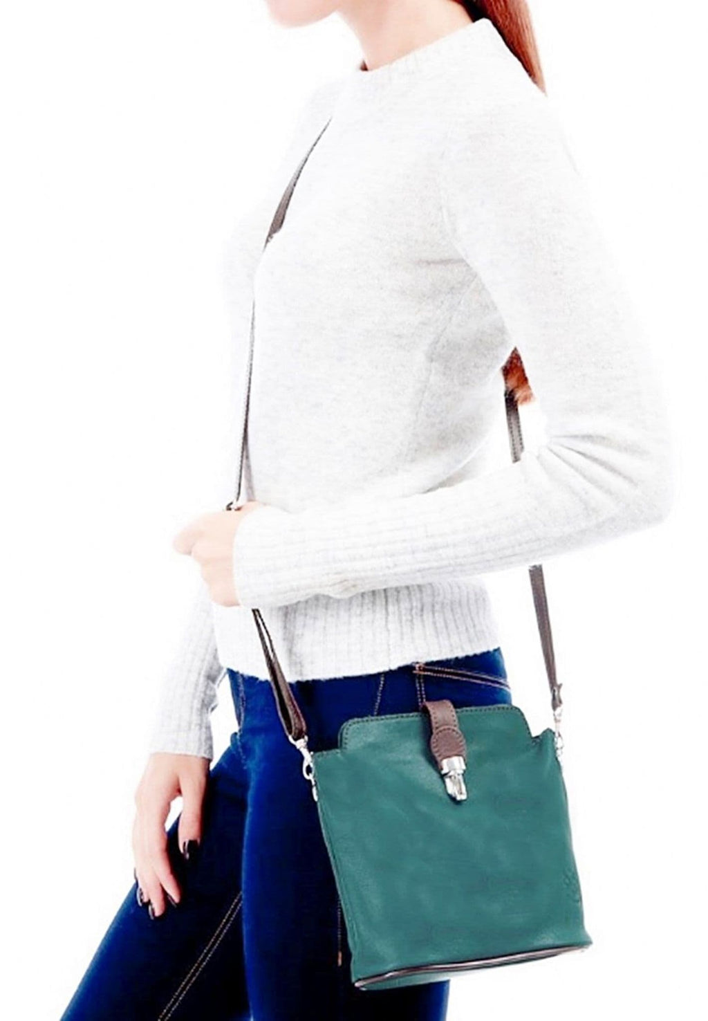 Leather Crossbody Bag Super Soft Italian Leather Small Shoulder Bag (Spacious)