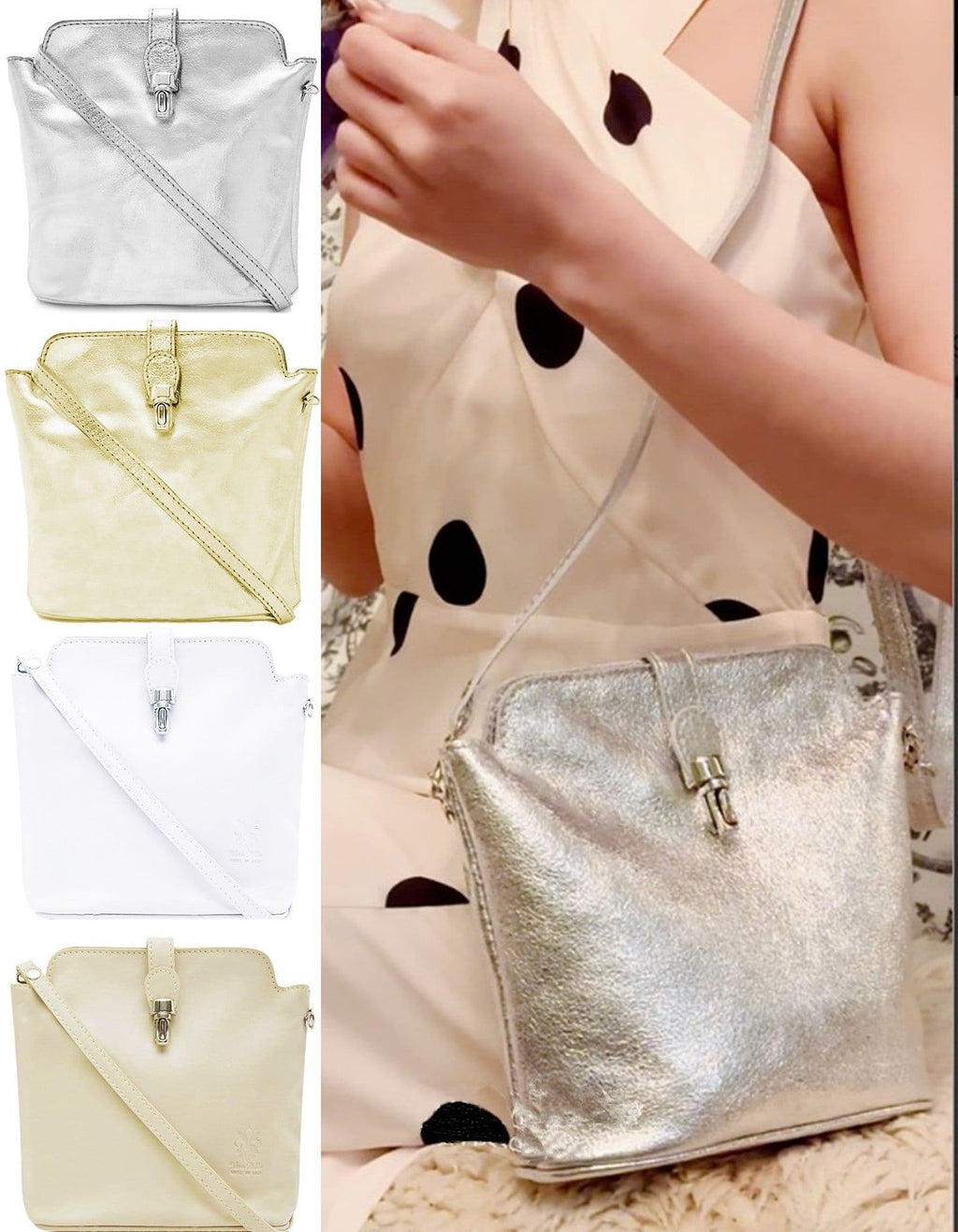 Leather Crossbody Bag Super Soft Italian Leather Small Shoulder Bag (Spacious)