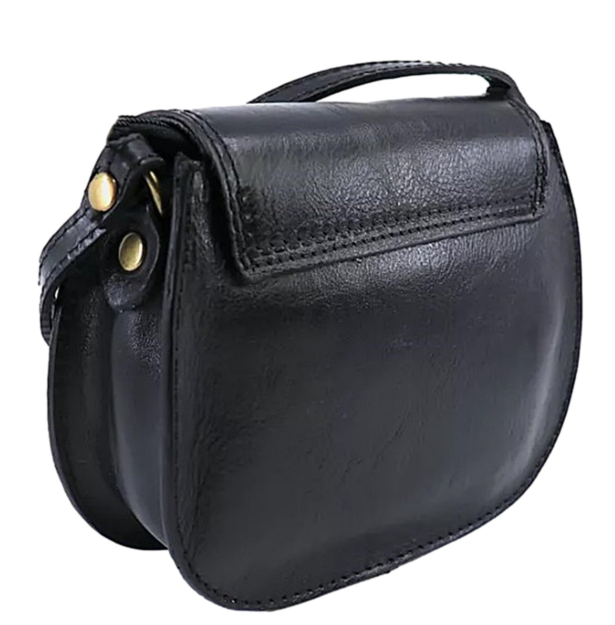 Leather Crossbody Bag Vera Pelle Saddle Bag Shoulder Bag Italian Leather