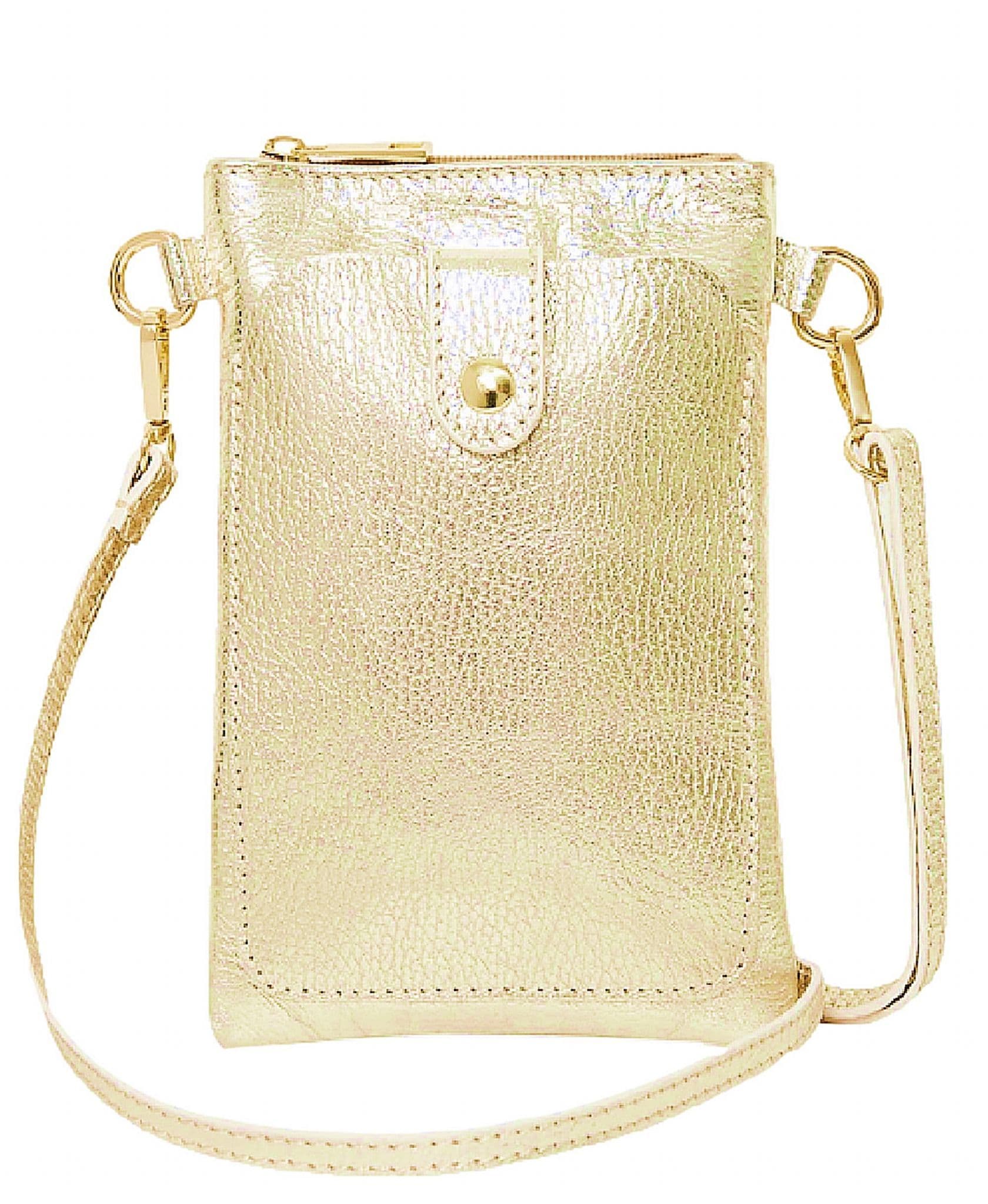 Leather Phone Bag, Pouch Crossbody Shoulder Bag, Clutch Bag, Travel Bag, Italian Leather