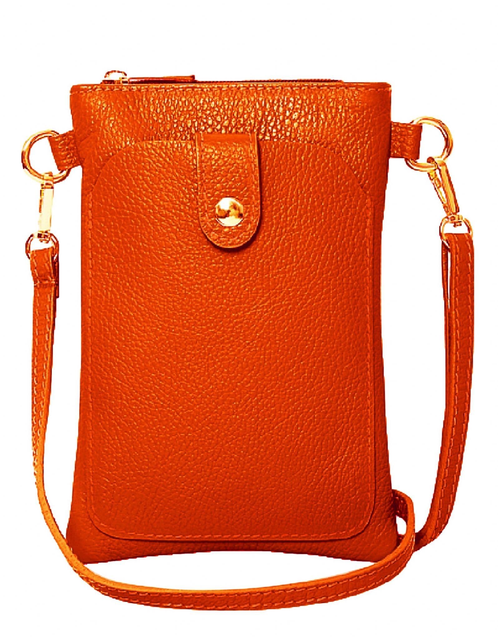 Leather Phone Bag, Pouch Crossbody Shoulder Bag, Clutch Bag, Travel Bag, Italian Leather