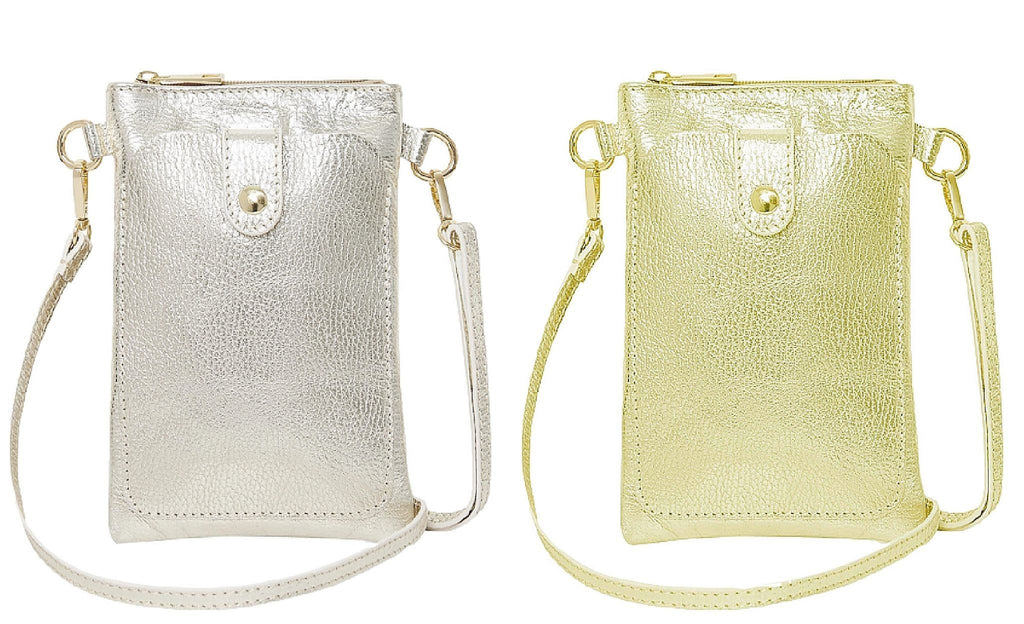 Leather Phone Bag, Pouch Crossbody Shoulder Bag, Clutch Bag, Travel Bag, Italian Leather