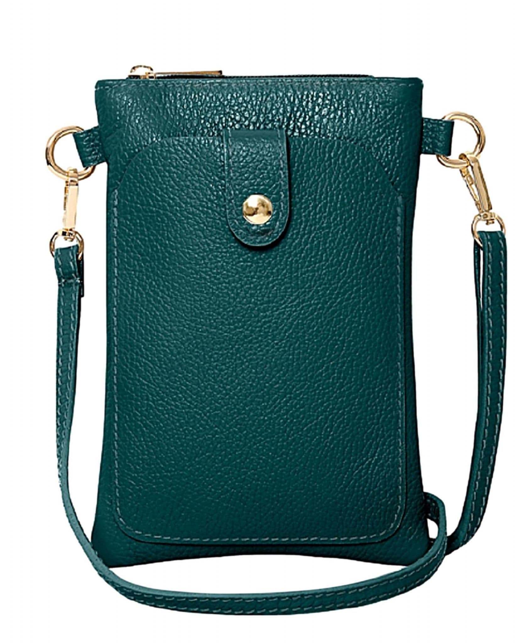 Leather Phone Bag, Pouch Crossbody Shoulder Bag, Clutch Bag, Travel Bag, Italian Leather