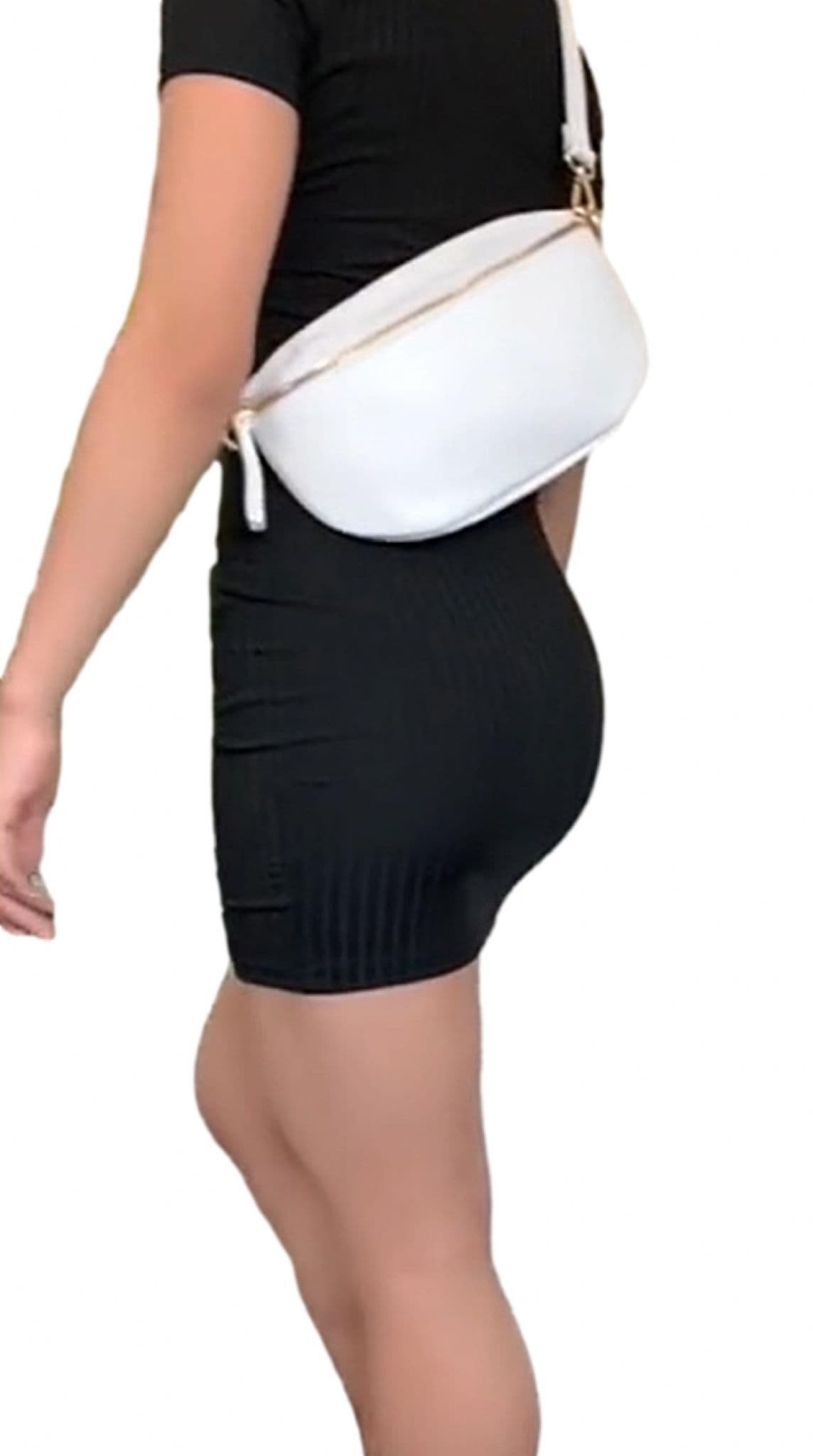 Leather Sling Bum Bag Crossbody Clutch Bag Multi Use Lighter Colours (Medium Size)