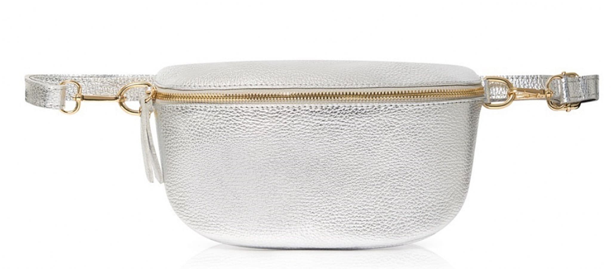 Leather Sling Bum Bag Crossbody Clutch Bag Multi Use Lighter Colours (Medium Size)