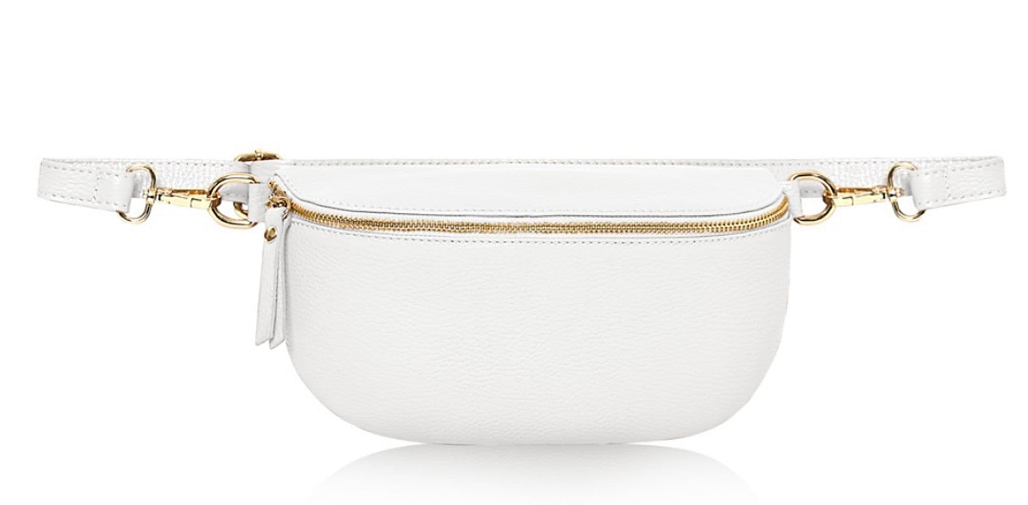 Leather Sling Bum Bag Crossbody Clutch Bag Multi Use Lighter Colours (Medium Size)