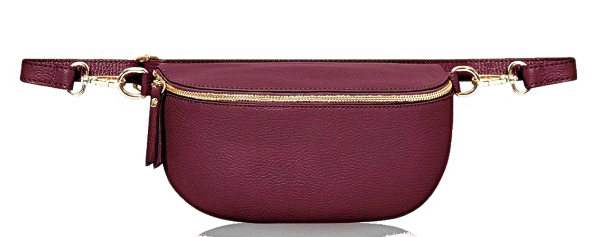 Leather Sling Bag  Multi Use Bag Bum Waist Bag Crossbody Clutch Bag  (Medium Size)