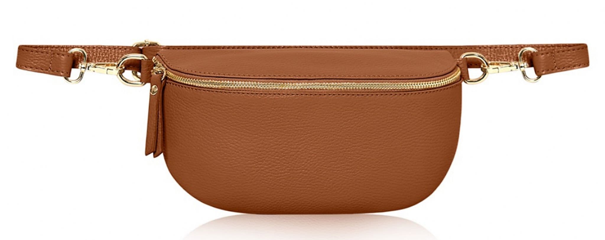 Leather Sling Bag  Multi Use Bag Bum Waist Bag Crossbody Clutch Bag  (Medium Size)