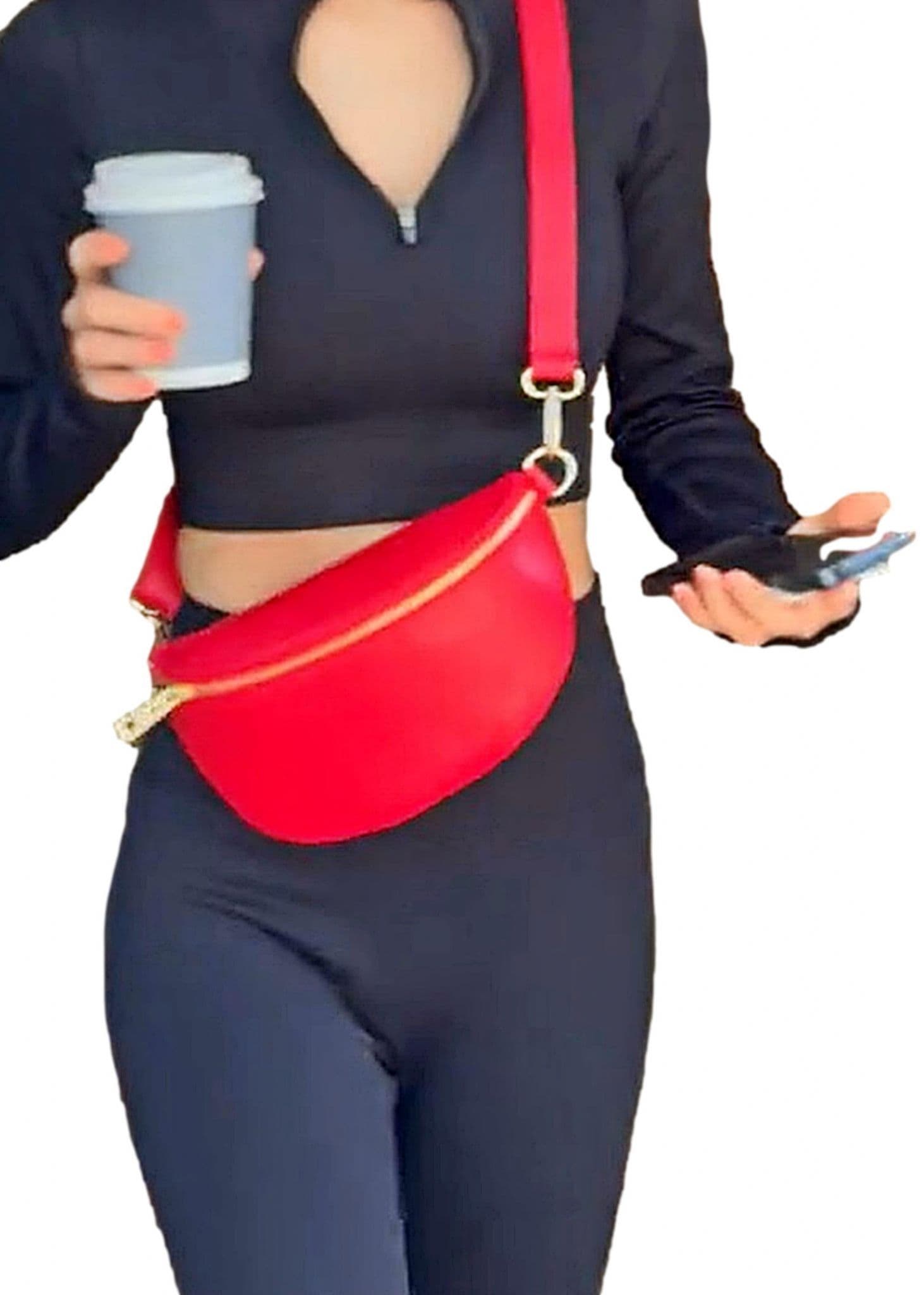 Leather Sling Bag Multi Use Bag  Crossbody Bag Clutch Bag Bum Waist Bag  (Smaller Size)