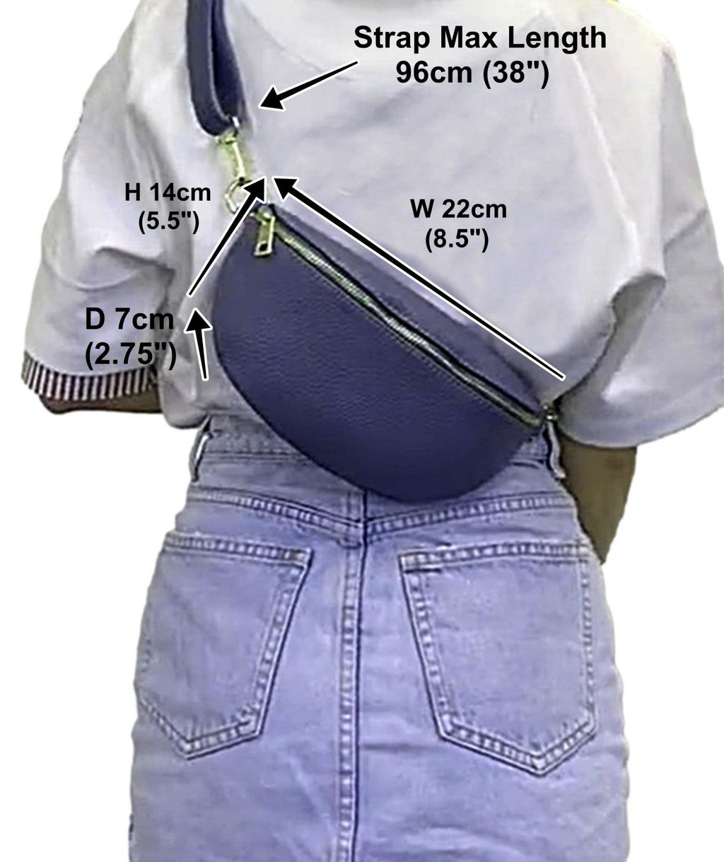 Leather Sling Bag Multi Use Bag  Crossbody Bag Clutch Bag Bum Waist Bag  (Smaller Size)