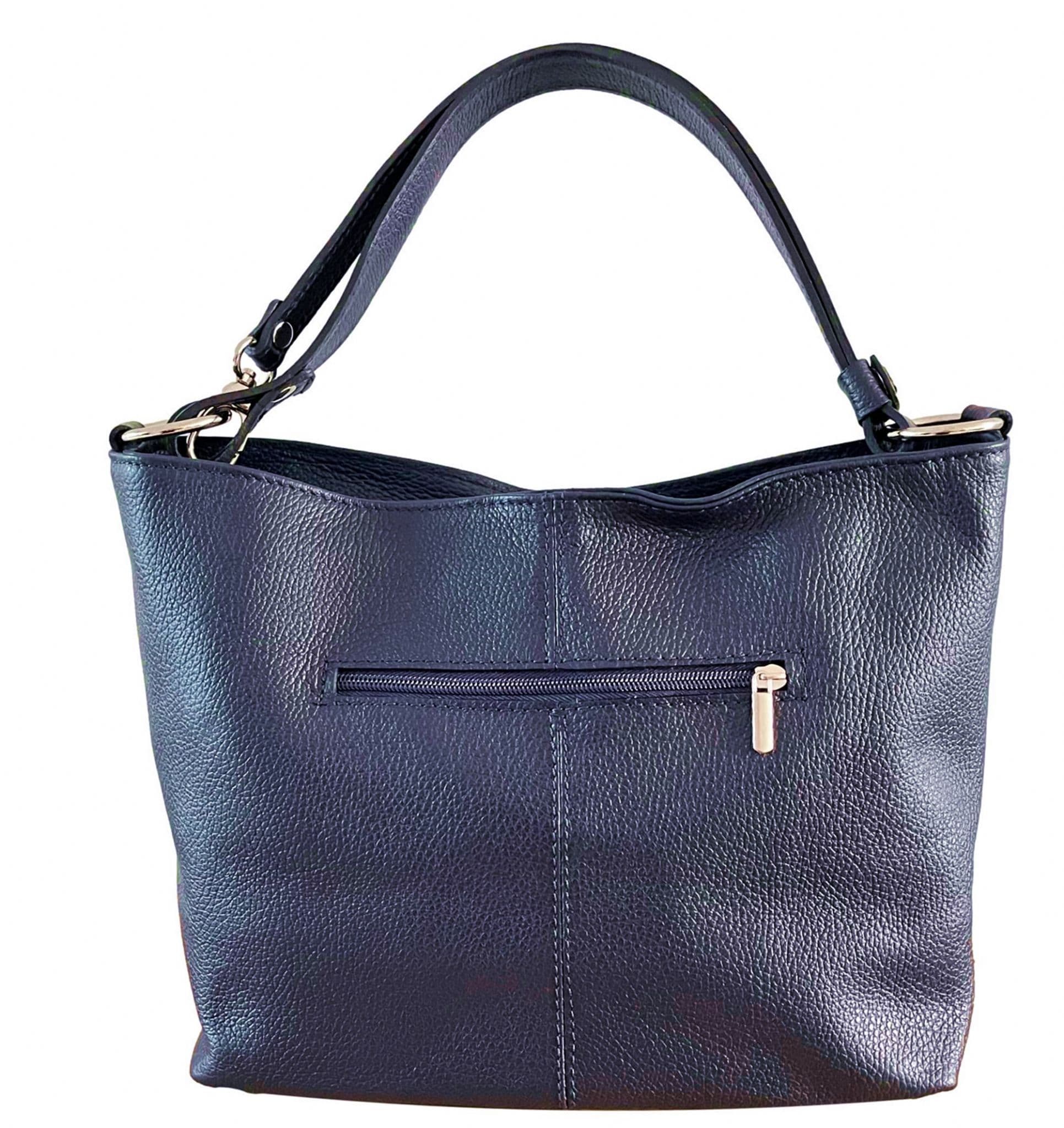 Leather Slouch Bag Crossbody Shoulder Bag Genuine Italian Handbag Med Size