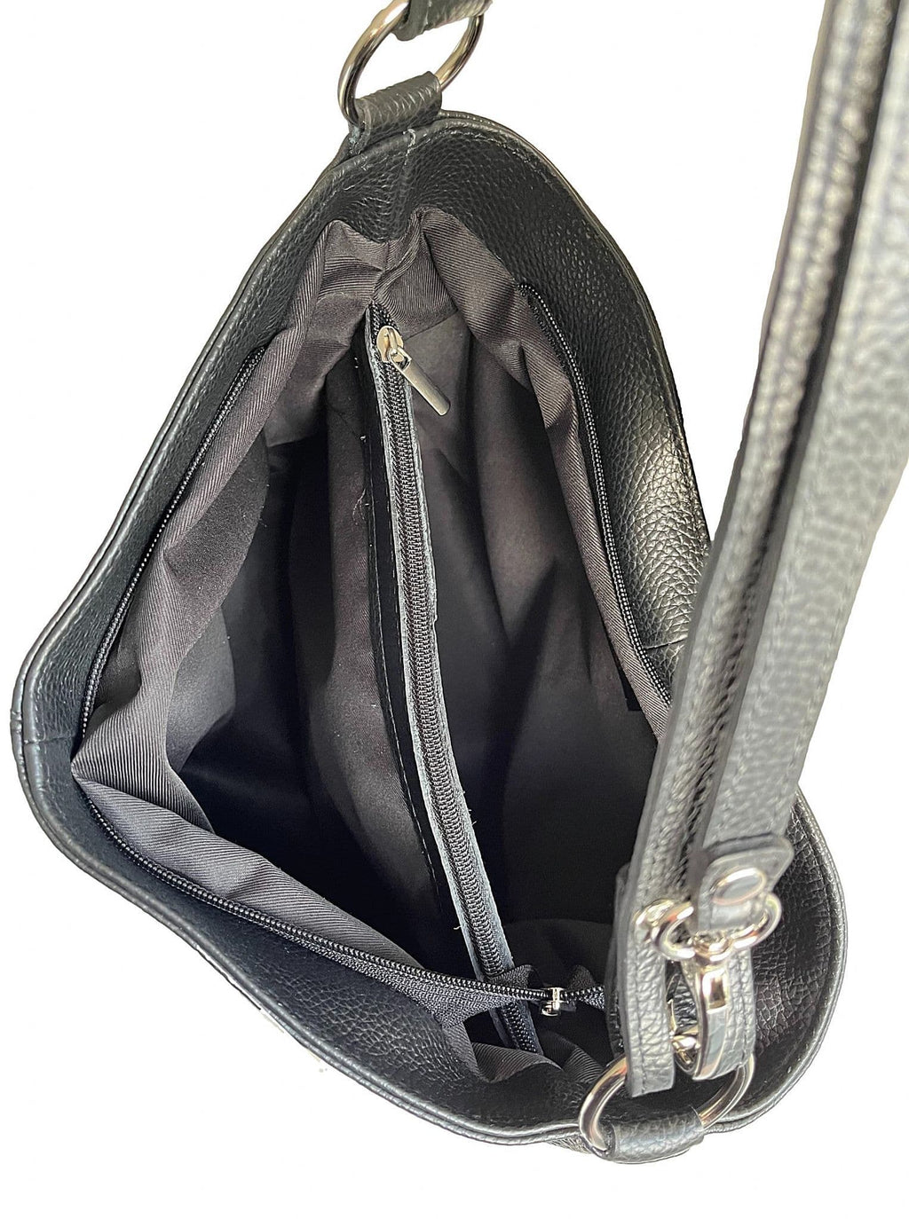 Leather Slouch Bag Crossbody Shoulder Bag Genuine Italian Handbag Med Size