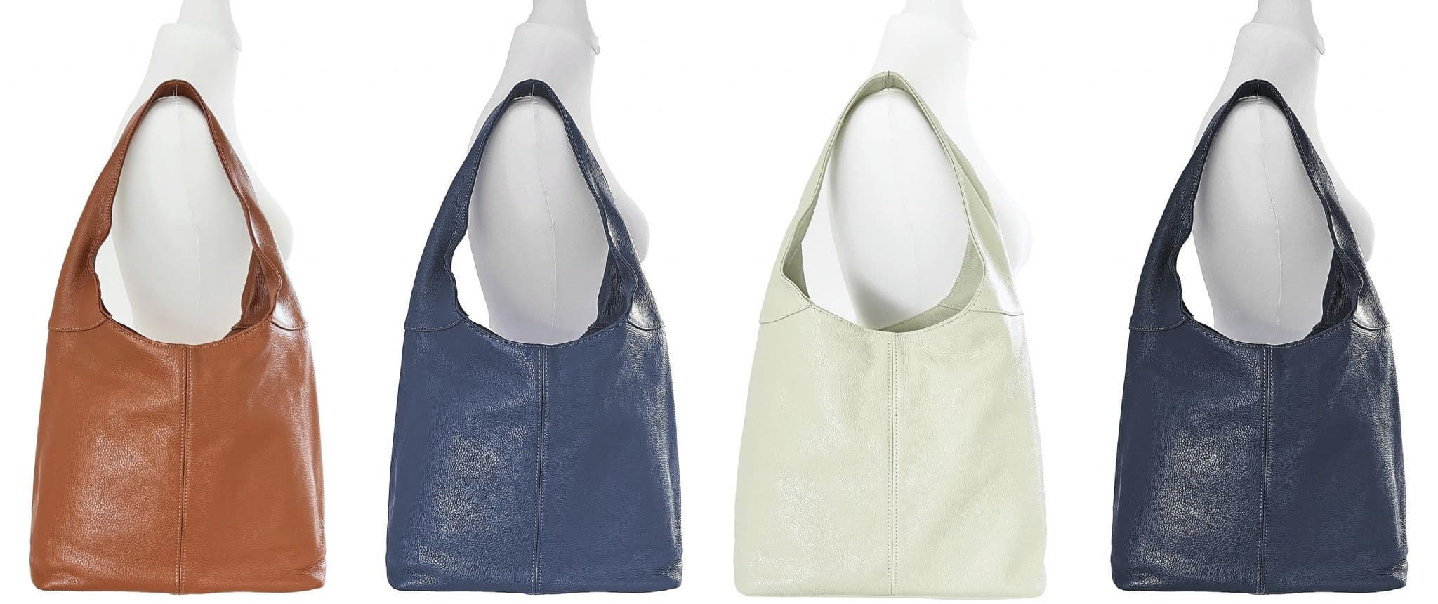 Leather Slouch Bag Shoulder Handbag Italian Grained Leather Large Bag Tote Bag