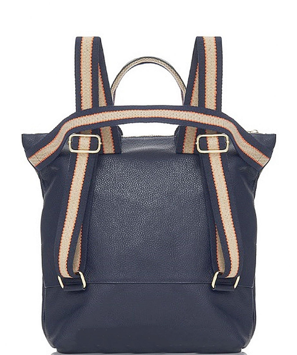 Luxury Backpack Rucksack Overnight Travel Bag 3 in 1 Lg - Ex Lg Italian Soft Pebbled Thick Leather