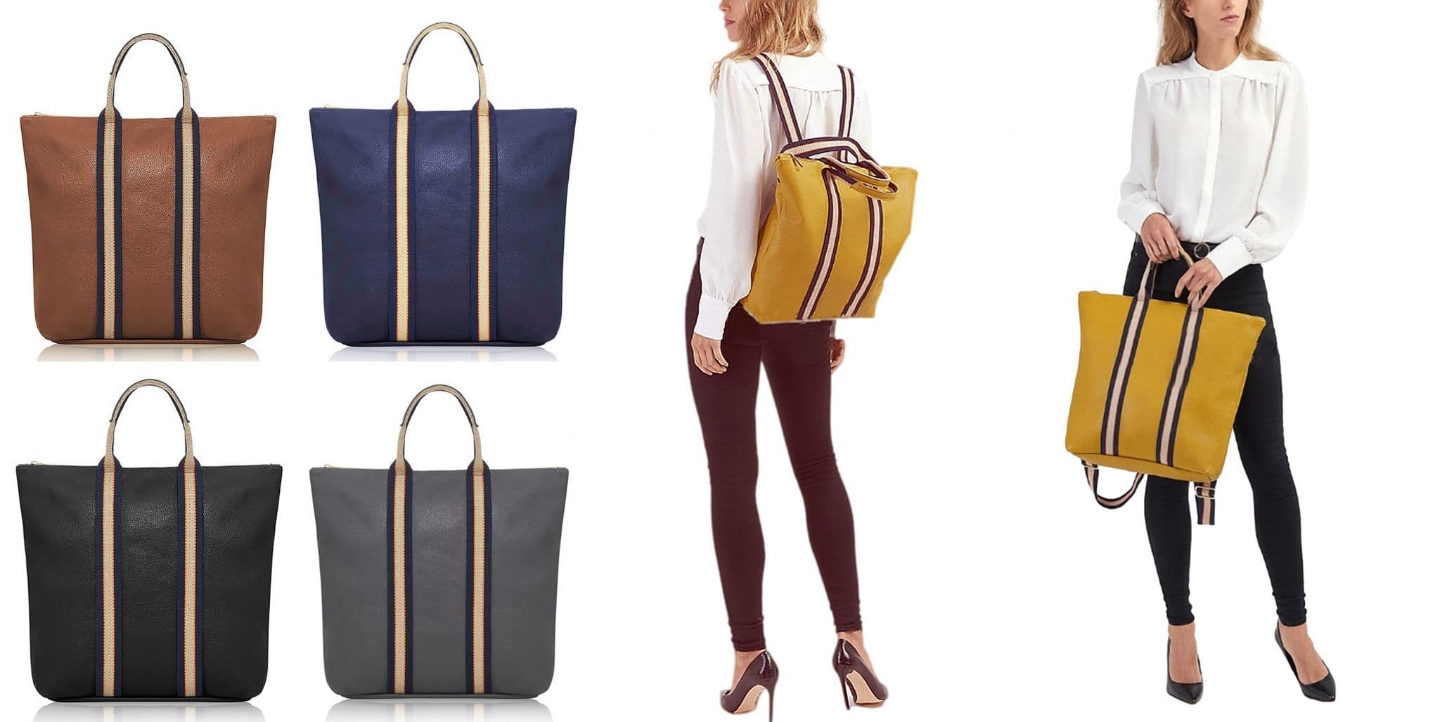 Luxury Backpack Rucksack Overnight Travel Bag 3 in 1 Lg - Ex Lg Italian Soft Pebbled Thick Leather