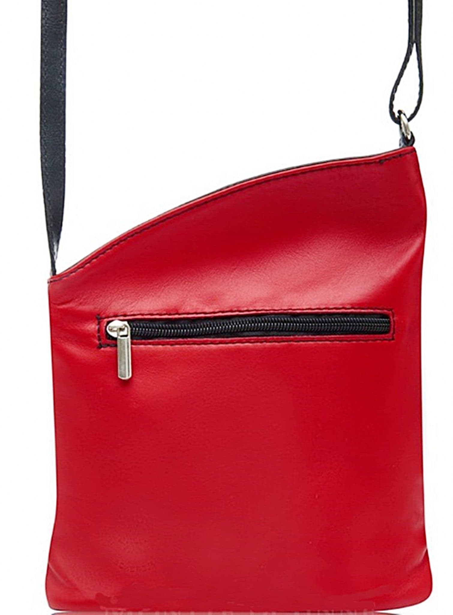 Leather Crossbody Bag Messenger Handbag Shoulder Bag  Vera Pelle Soft Italian Leather Small