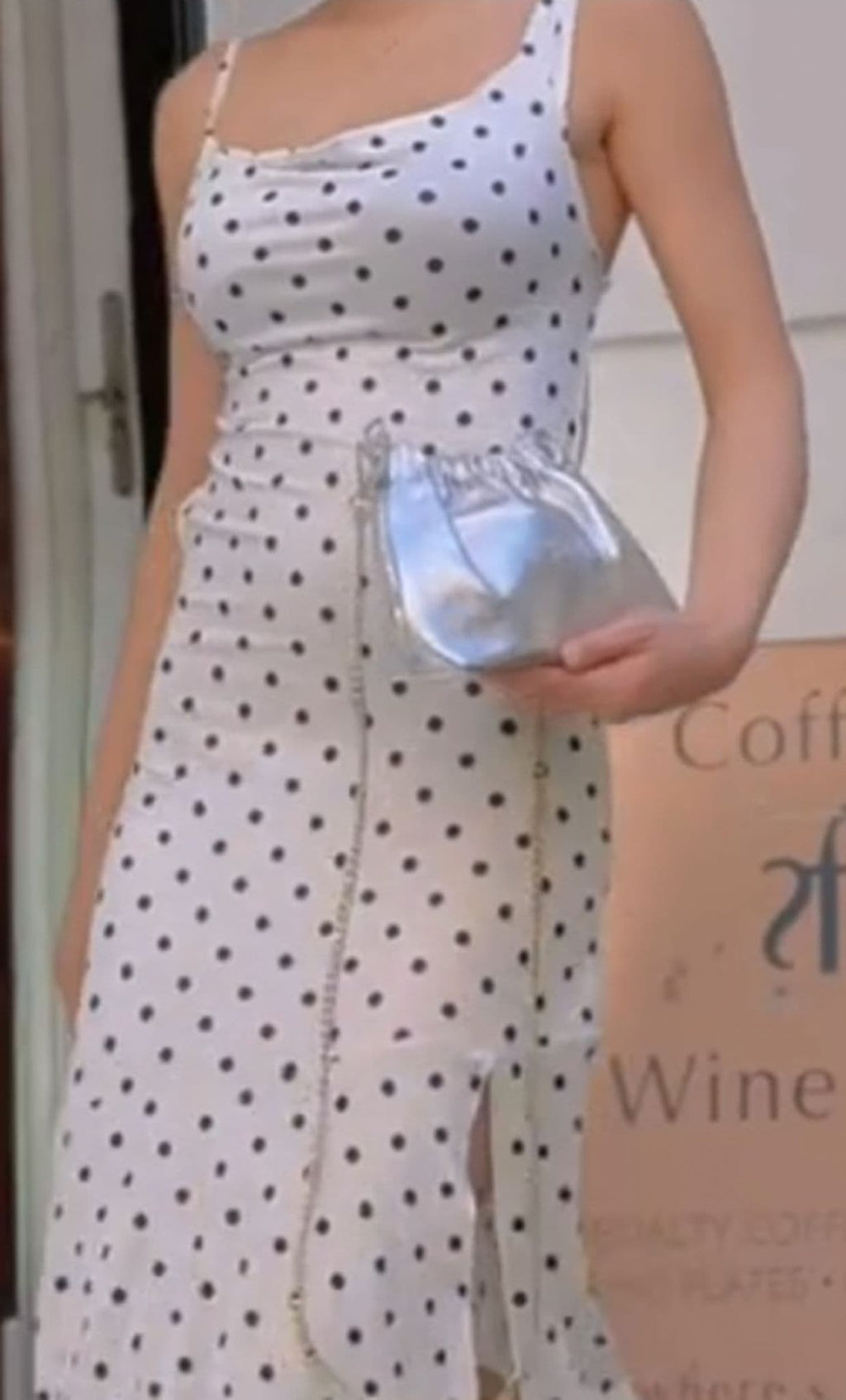 Clutch Bag / Crossbody Bag Metallic Italian Leather Gold Chain Link Detachable Strap