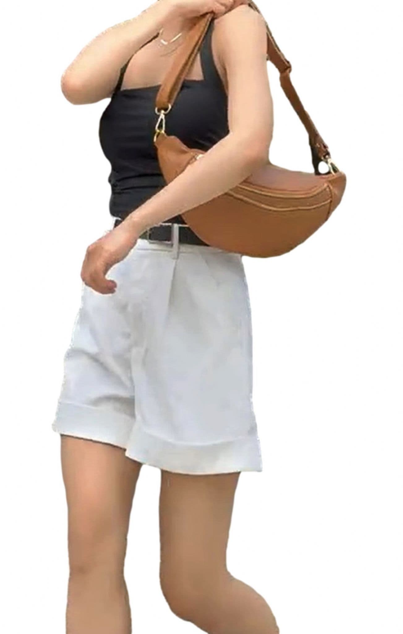 Olive Green Sling Bag Double Compartment Leather Bum Bag Crossbody Clutch Bag Multi Use