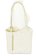 Ostrich Print Handbag Shoulder Bag Backpack Rucksack Genuine Italian Leather (Lighter Colours)