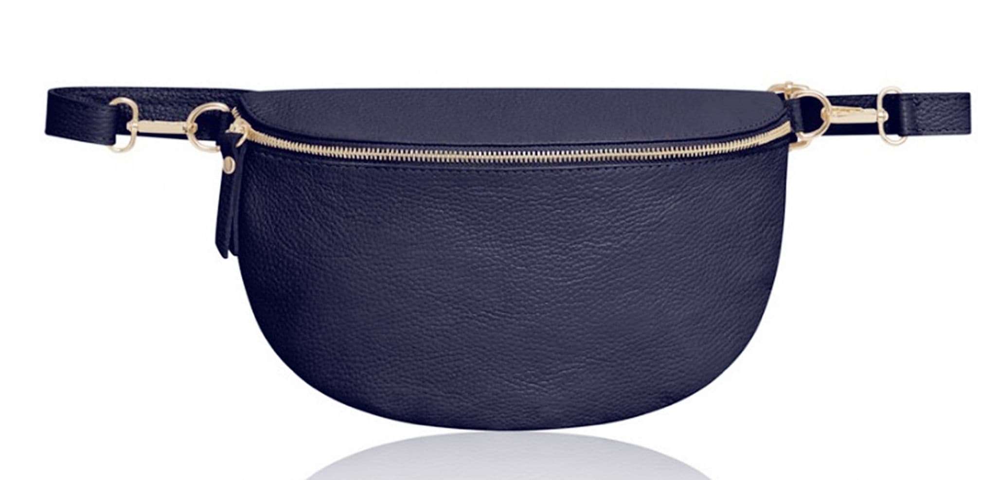 Oversized Leather Sling Bag Bum Bag Crossbody Clutch Bag  Multi Use (Darker Large Size)