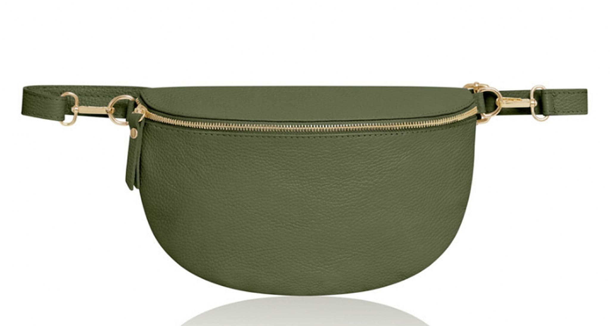 Oversized Leather Sling Bag Bum Bag Crossbody Clutch Bag  Multi Use (Darker Large Size)