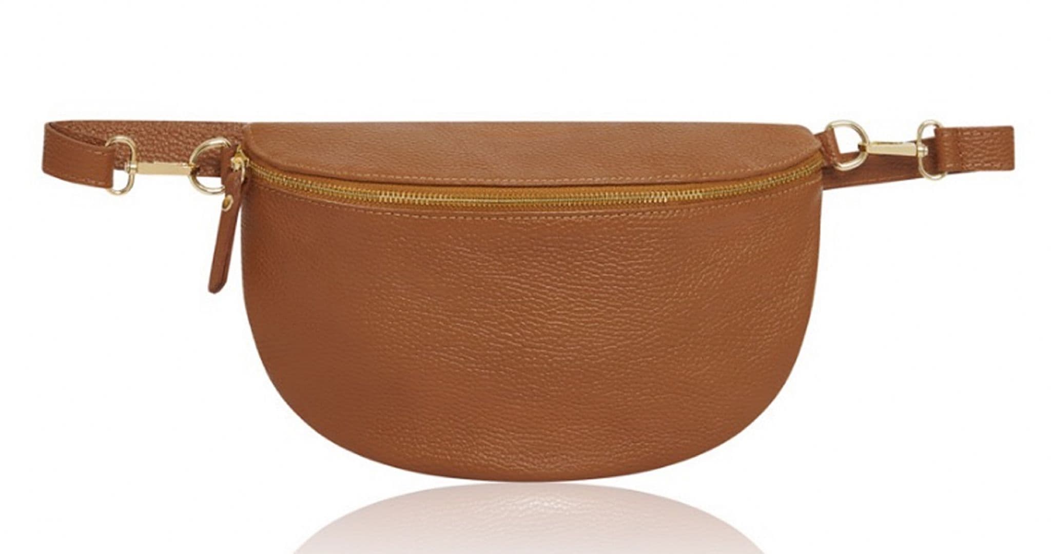 Oversized Leather Sling Bag Bum Bag Crossbody Clutch Bag  Multi Use (Darker Large Size)