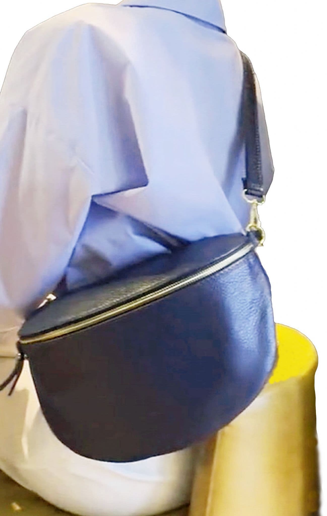 Oversized Leather Sling Bag Bum Bag Crossbody Clutch Bag Multi Use (Lighter Large Size)