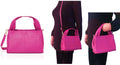 Pink Leather Grab Bag  Pink Crossbody Bag Italian Leather Wide Handle Bag Shoulder Bag