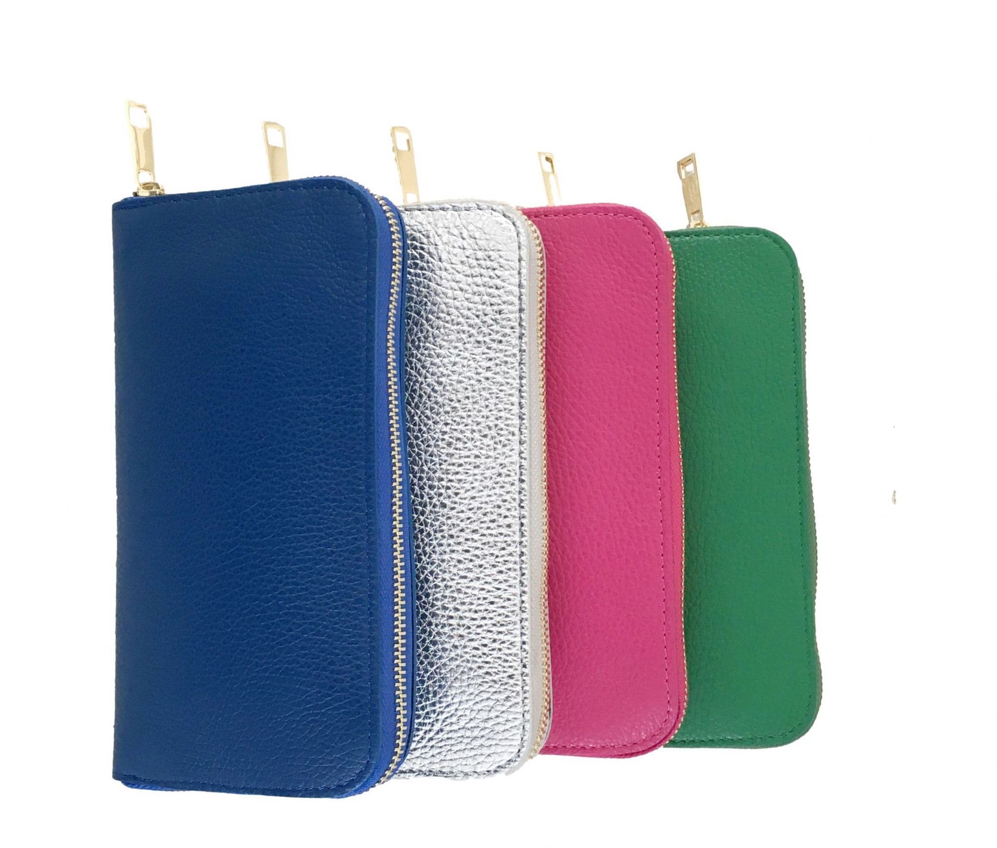 Purse Wallet Italian Leather Purse with Gold Tone Trims