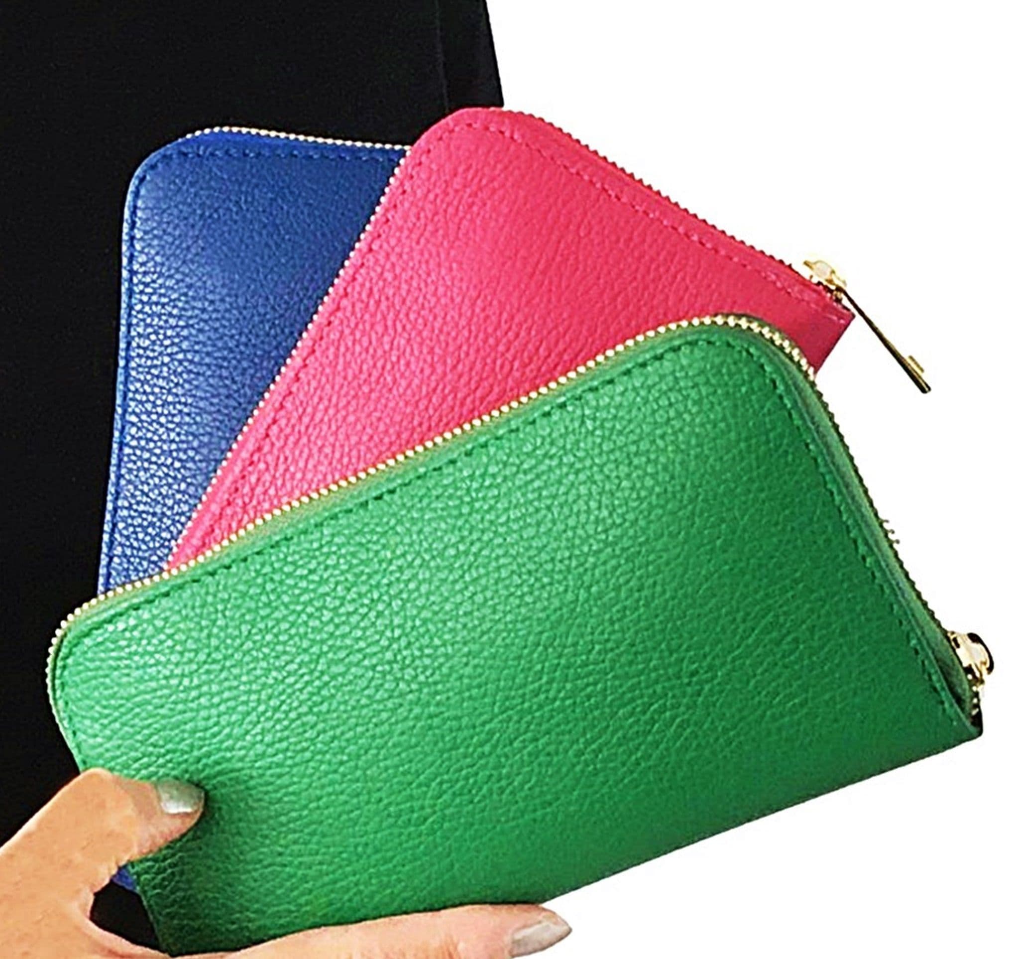 Purse Wallet Italian Leather Purse with Gold Tone Trims