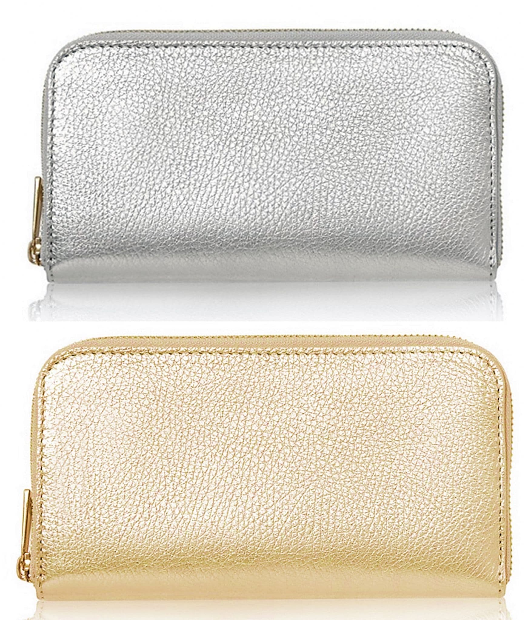 Purse Wallet Italian Leather Purse with Gold Tone Trims