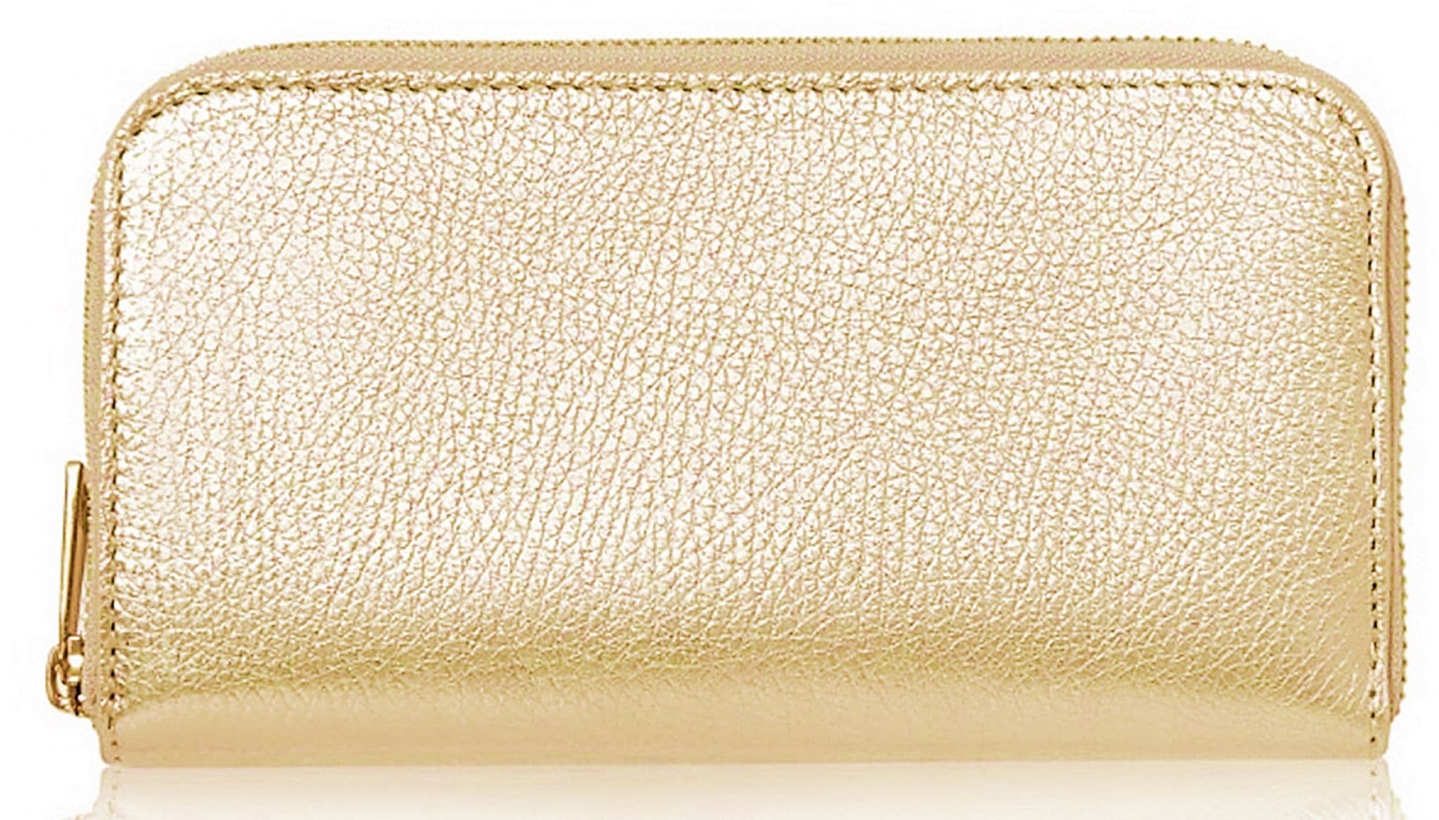 Purse Wallet Italian Leather Purse with Gold Tone Trims