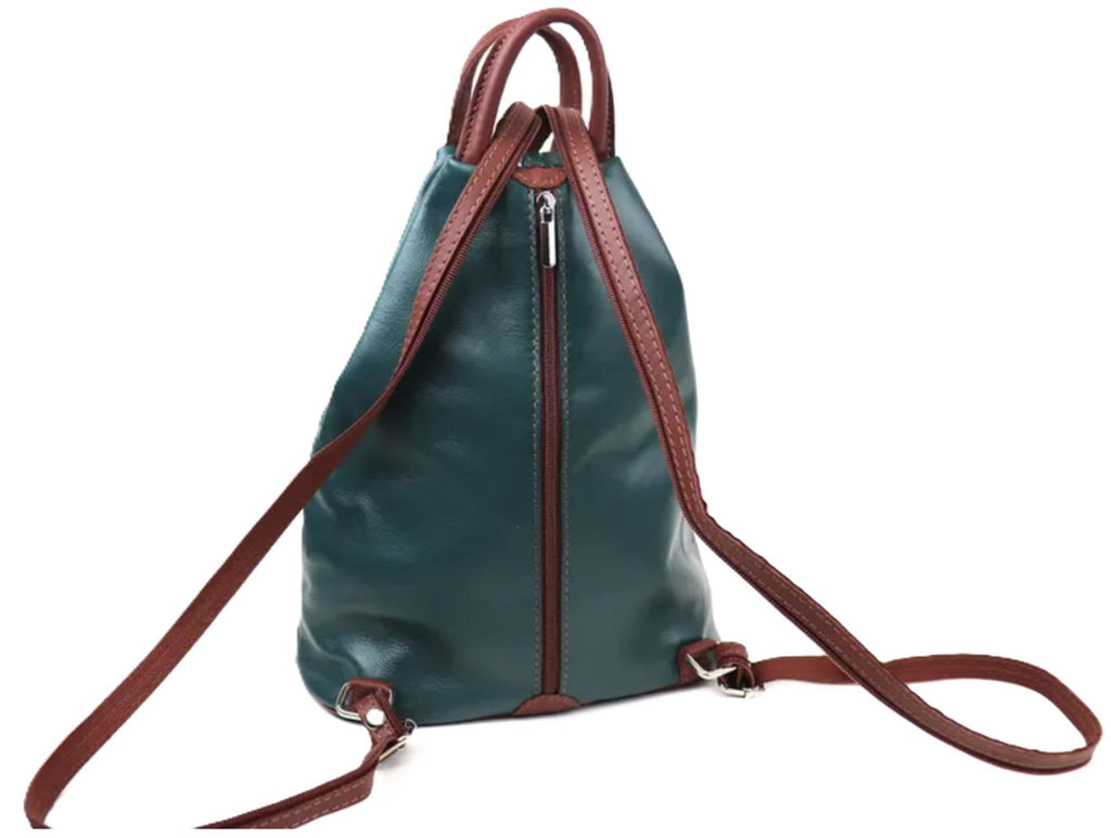 Rucksack Backpack Shoulder Bag Top Handle Bag 3 In 1 Convertible Vera Pelle Italian Leather