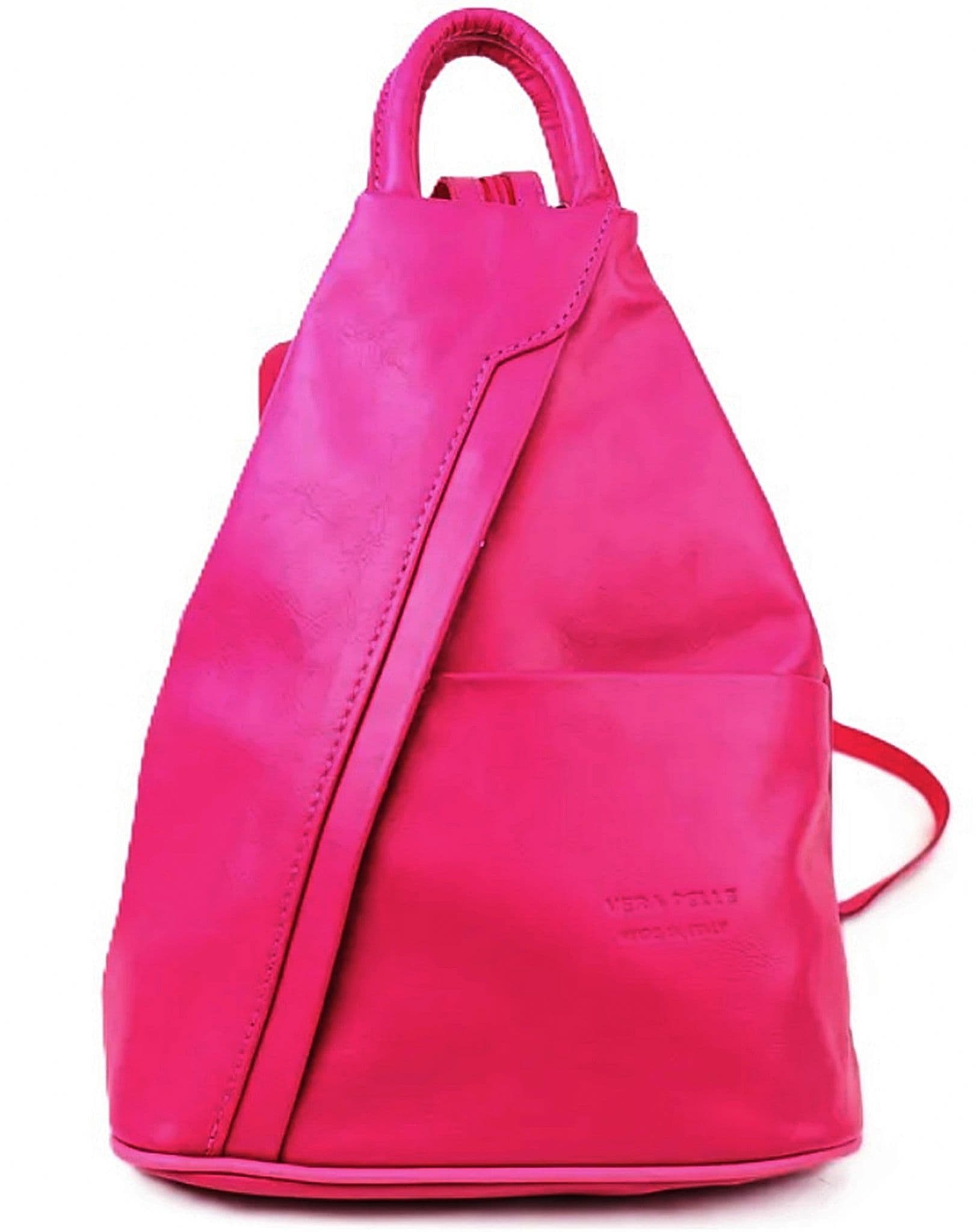 Rucksack Backpack Shoulder Bag Vera Pelle Super Soft Italian Leather Convertible