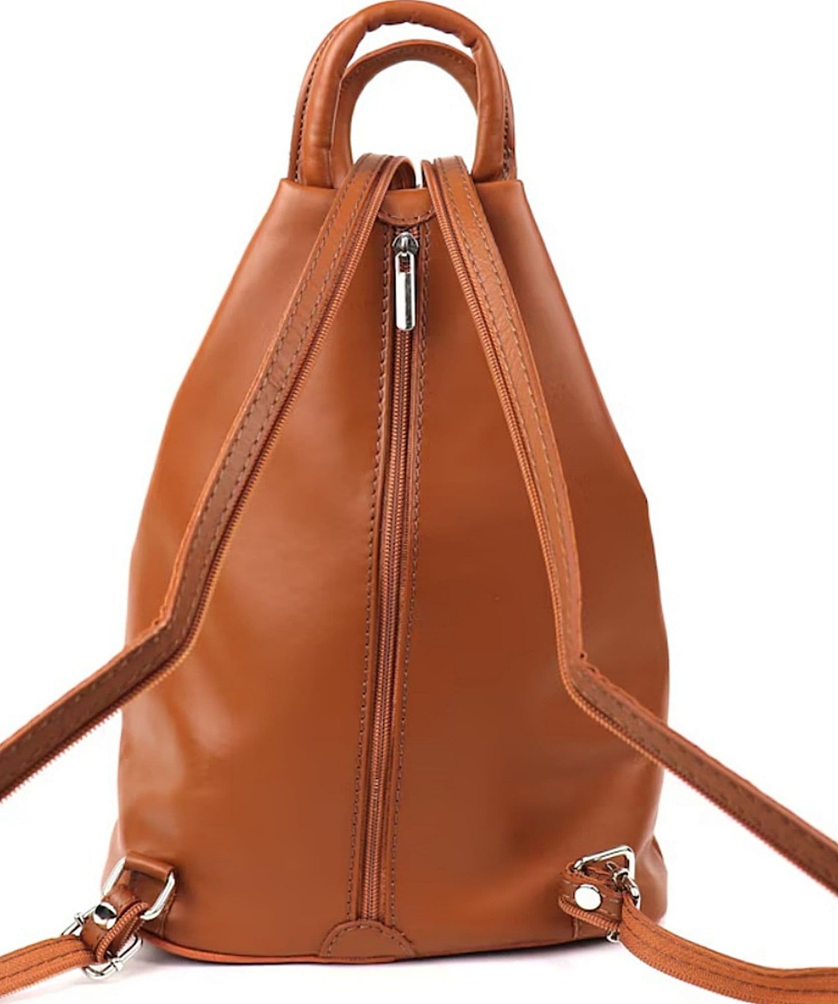 Rucksack Backpack Shoulder Bag Vera Pelle Super Soft Italian Leather Convertible