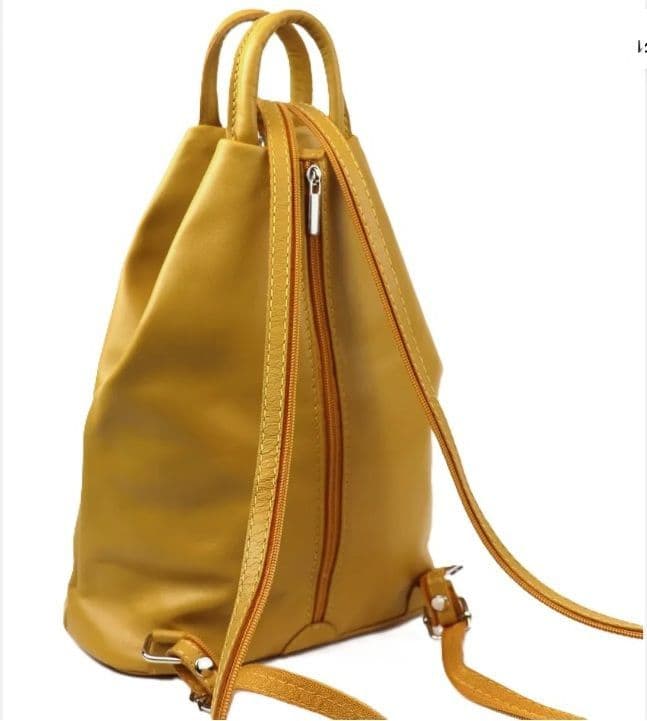 Rucksack Backpack Shoulder Bag Vera Pelle Super Soft Italian Leather Convertible