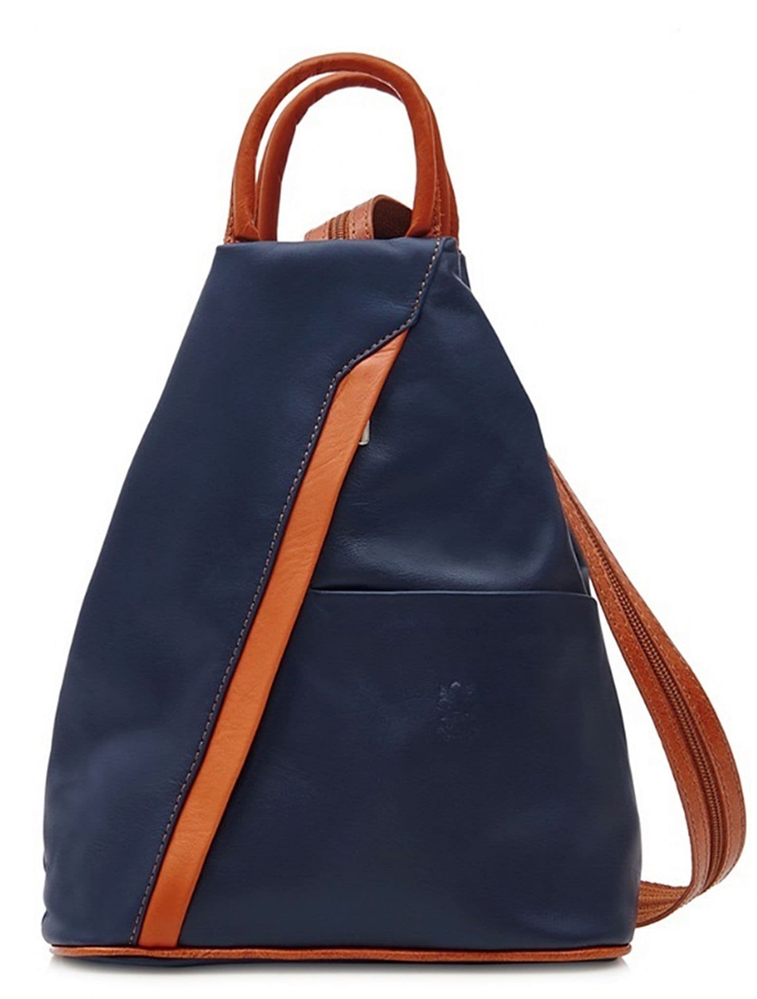 Rucksack Backpack Shoulder Bag Vera Pelle Super Soft Italian Leather Convertible