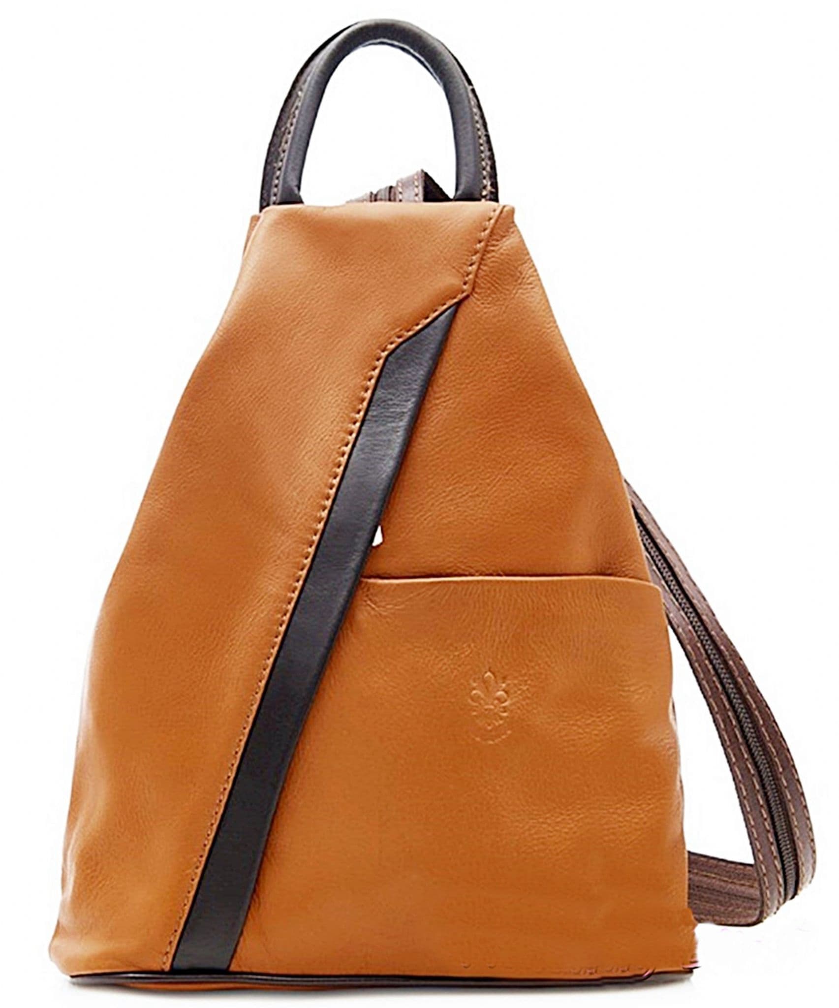 Rucksack Backpack Shoulder Bag Vera Pelle Super Soft Italian Leather Convertible
