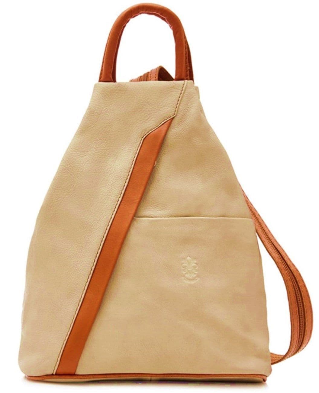 Rucksack Backpack Shoulder Bag Vera Pelle Super Soft Italian Leather Convertible