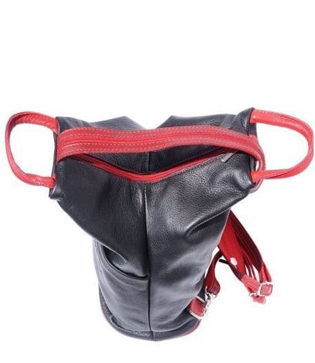 Rucksack Backpack Shoulder Bag Vera Pelle Super Soft Italian Leather Convertible