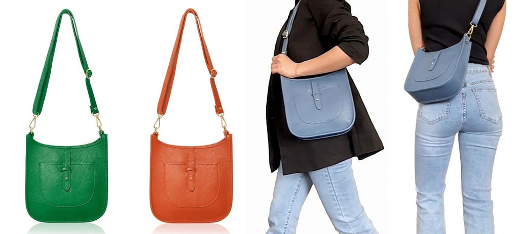 Saddle Bag Italian Leather Crossbody Shoulder Bag (Brighter Colours)