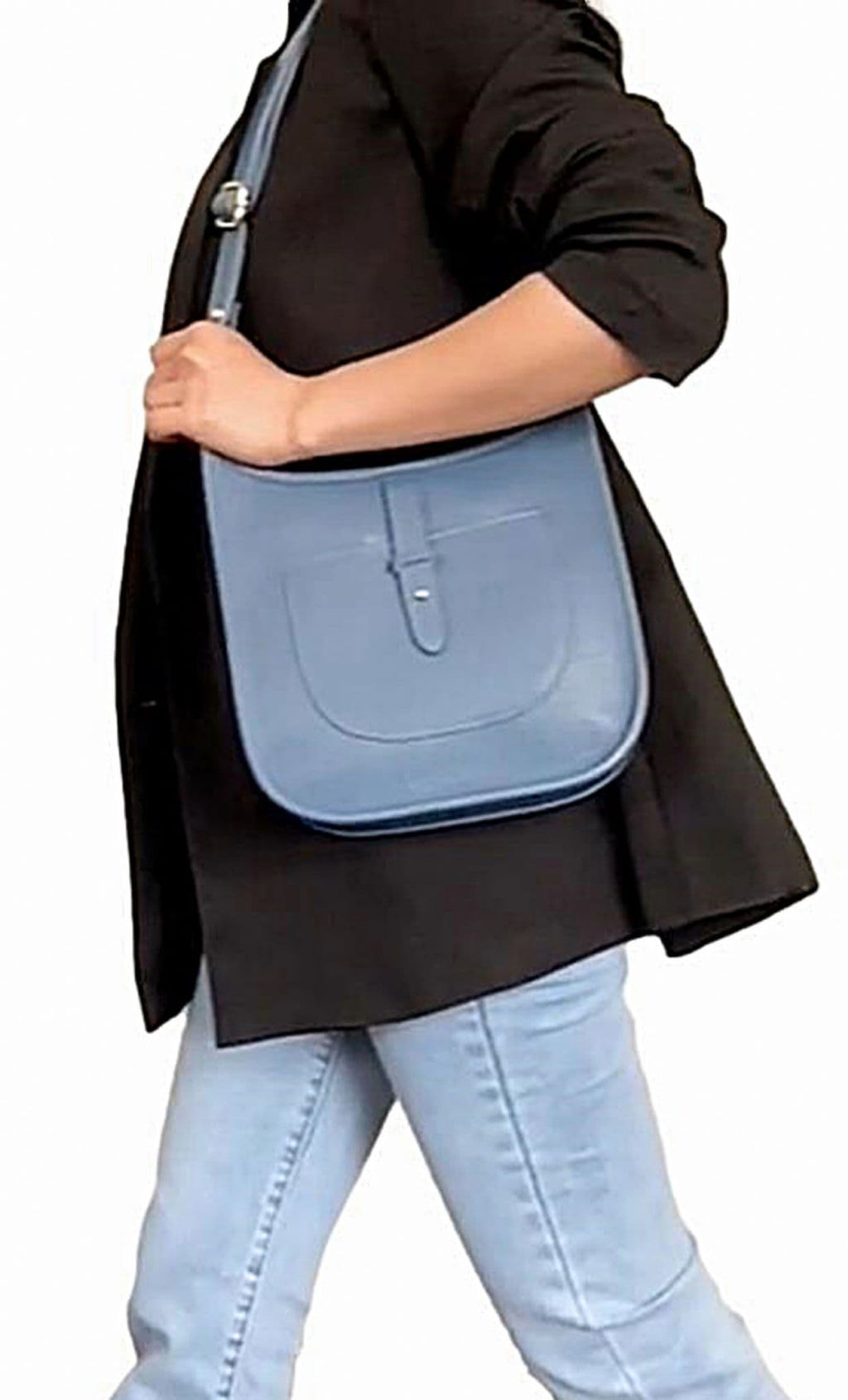 Saddle Bag Italian Leather Crossbody Shoulder Bag (Brighter Colours)