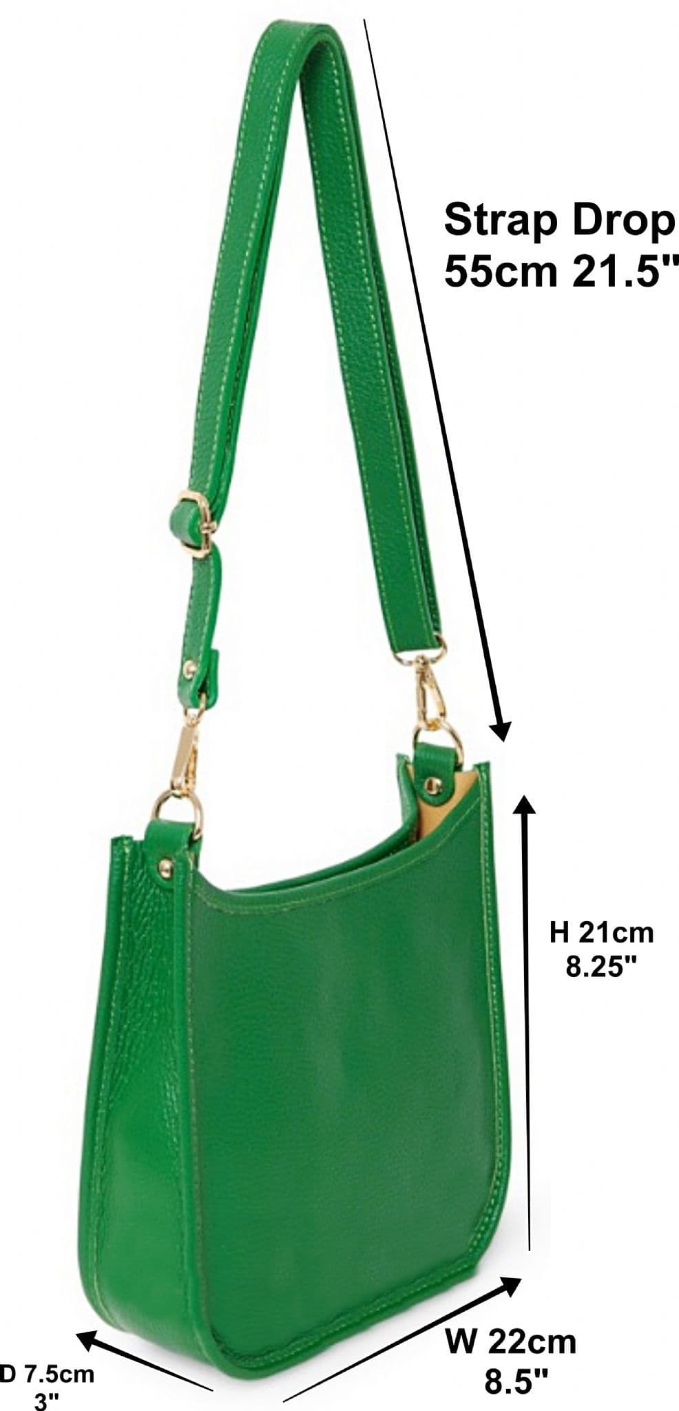 Saddle Bag Italian Leather Crossbody Shoulder Bag (Brighter Colours)