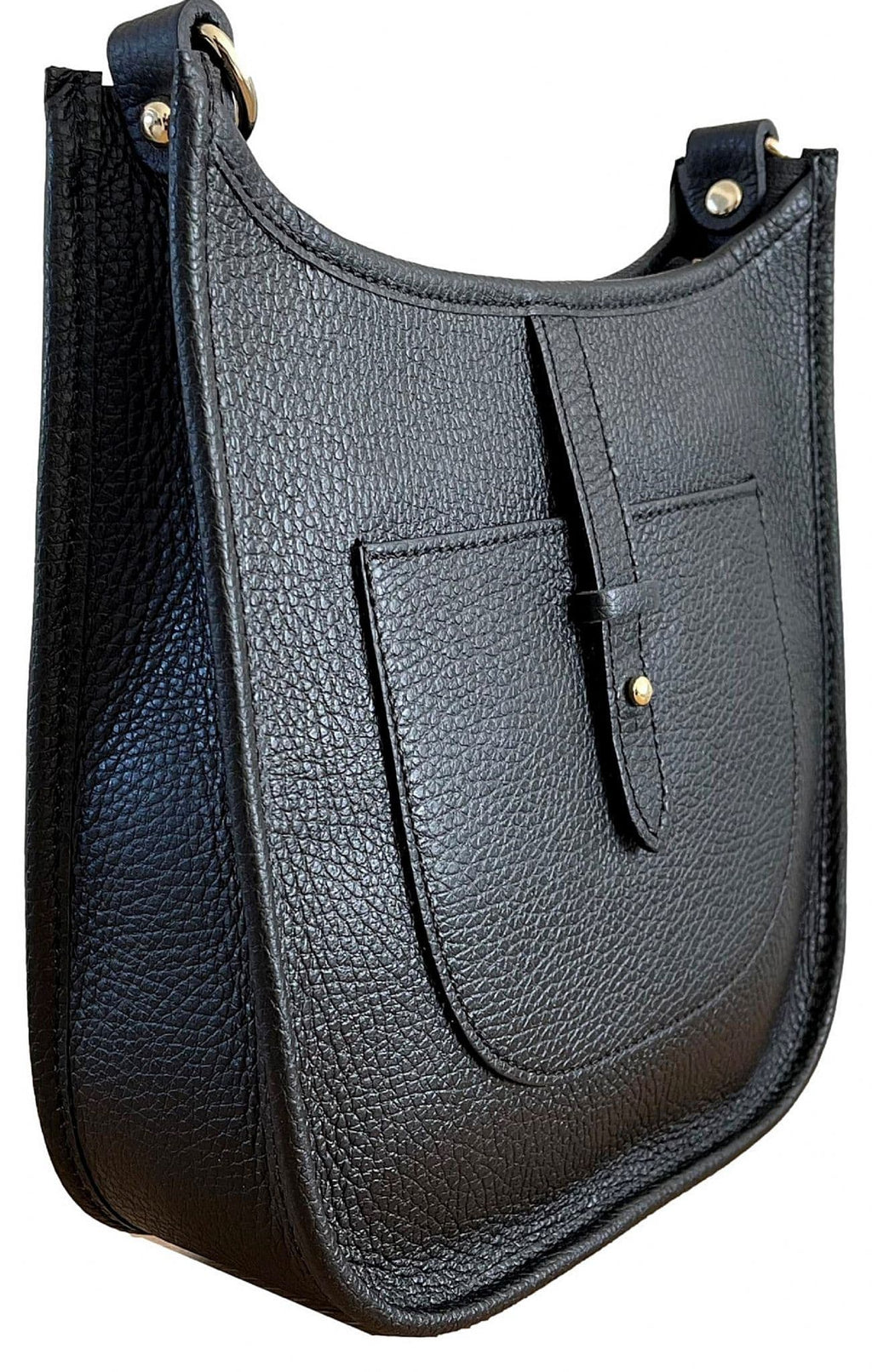 Saddle Bag Italian Leather Crossbody Shoulder Bag (Darker Colours)