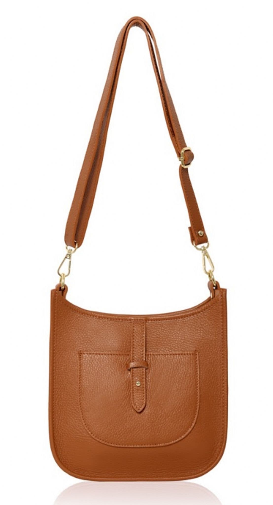 Saddle Bag Italian Leather Crossbody Shoulder Bag (Darker Colours)